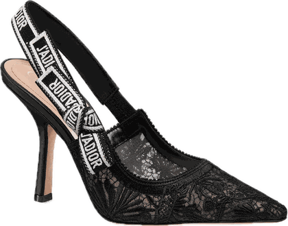 Slingback mit Spitze